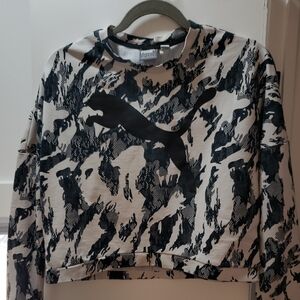 Puma Black and White Graphic Sweatshirt